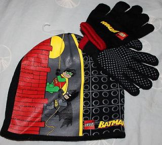 batman lego boys winter hat gloves set one size fit