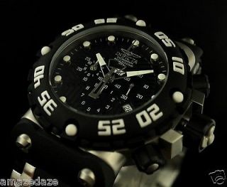   Swiss Made Sub Aqua Nitro SS Chronograph 330ft W/R Black PU Watch
