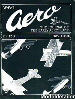 WW I Aero Journal 130 Fokker Burgess Wright Brothers Herring LeRhone 