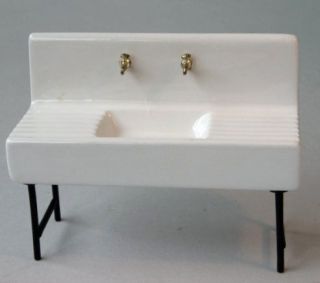 dollshouse 1 12 scale porcelain kitchen sink on legs location united 