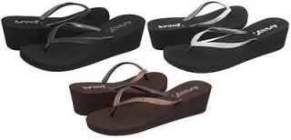 reef krystal star womens thong wedge shoes all sizes