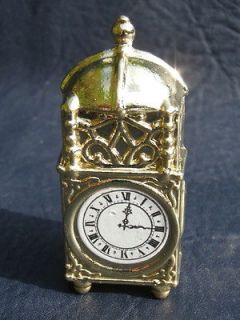 beautiful brass plated miniature carriage clock time left $ 1