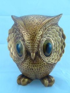   McFarlin of California Potteries, 9 Gold Leaf Owl,Paper Label,EYES