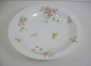 Vintage Shabby Limoges China 11 Low Bowl with Pink Roses 1929 Chic 