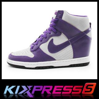 Nike WMNS Dunk Sky Hi [528899 054] NSW Wedges Light Bone/Purple Sa 