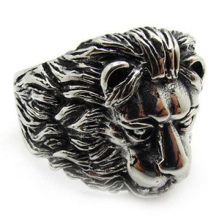   PUNK gothic silver stainless steel lion king party band ring size 12