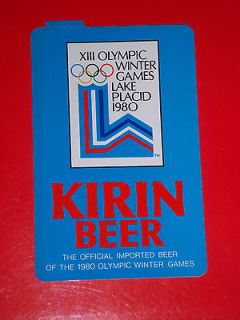 RARE LAKE PLACID, 1980 Olympic Winter Games, Kirin Beer Sticker