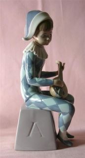 lladro figure of a harlequin a retired 
