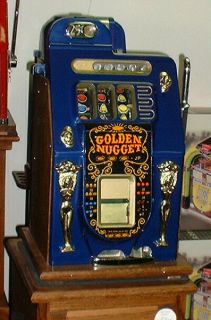 antique slot machine 1948 mills golden nugget blue time left