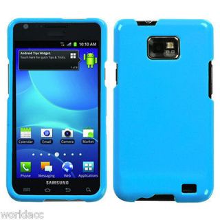   Galaxy S 2 II i777 AT&T Hard Case Cover Light Blue Turquoise Soli
