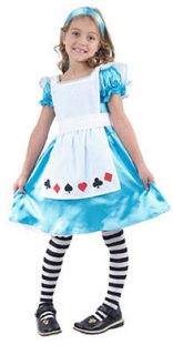 Girls Alice in Wonderland Kids Dress Up Costume Outfit Ages 6/9