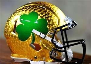 notre dame football helmet cross stitch pattern one day shipping 