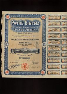 PATHE CINEMA FRERES PARIS FRANCE 1924 Phonograph Camera Makers Film 