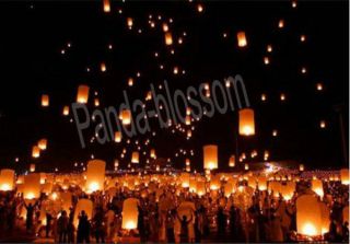 PAPER FLOATING LANTERN ASSORTED color 30LOT Chinese Sky Party holiday 