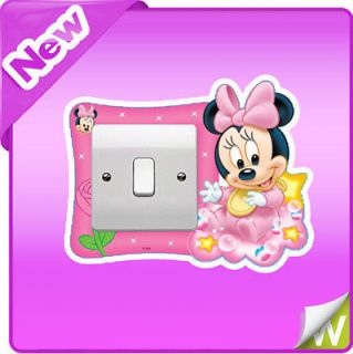 Minnie Mouse Light Switch Stickers Decor Decal Mural For Kids Baby 