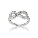 infinity love ring sterling silver with cz size 5 time