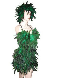   Showgirl Drag Burlesque Cabaret Latin Costume Dress Headdress Set