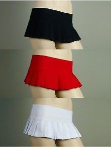 pleated low rise micro mini skirt small medium large
