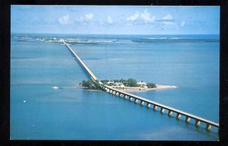   View Pigeon Key & Seven Mile Bridge Marathon Florida vintage postcard