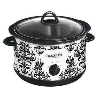 newly listed crock pot patterned slow cooker 4 5 qt