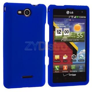 Blue Hard Snap On Skin Case Cover for LG Lucid 4G VS840 Phone
