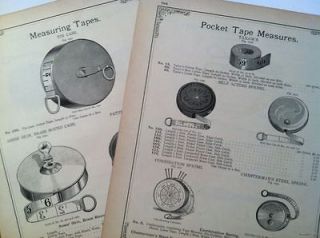 Antique 1890s Stanley Measure Tapes Yard Sticks Hardware Catalog 