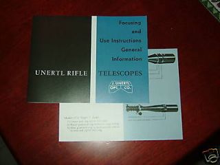 unertl opt co owners manual rifle scope decoys time