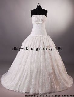 factory 2013 new design bridal gown stunning A line lace wedding dress 