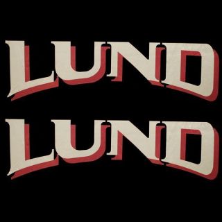lund indian red light gold 17 inch logo boat decals