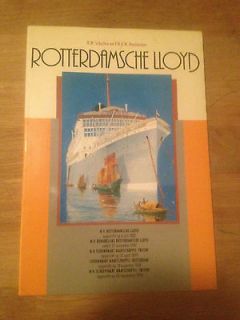 Rotterdamsche Lloyd DUTCH BOOK 1988 Ocean liners Holland America KPM 