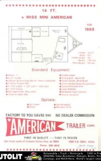 1968 american miss mini travel trailer sales brochure time left