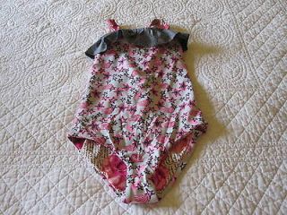 Maaji girls size 8 10 12 one piece star floral pink swimsuit nwt