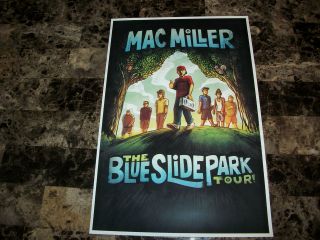 Mac Miller Rare Official Poster Blue Slide Park Tour Hip Hop KIDS Best 