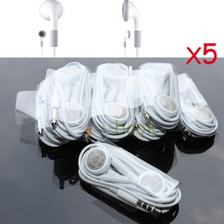 Lot 5 Earphone Headphones Headset With Mic for iPhone 2G 3G 3GS
