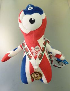   Olympic Gold Medal & 30cm Wenlock Union Jack Mascot Soft Toy (K62/MI3