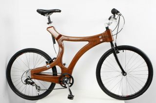 unique hand made wooden bike / mahogany bicycle ; Fahrrad aus Holz 