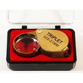   Loupe Loop 30x Double Glass 21mm Lens Magnifier Tool Repair Jewelry