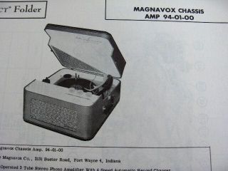 magnavox amp 94 01 00 phonograph photofact 