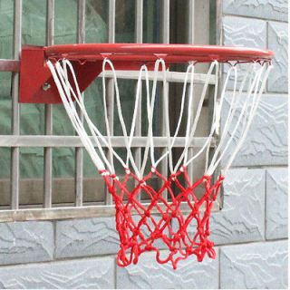 3mm Red White Nylon Basketball Net Basket Ball Goal Netting Training 