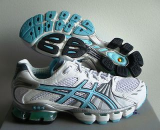 Asics Gel Kinsei 3 Womens Running Shoes US 8 White/Capri Blue 