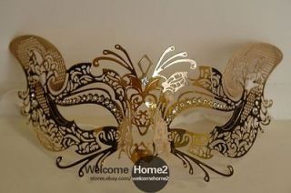 venetian laser cut and crystals gold metal fox mask time left $ 20 23 