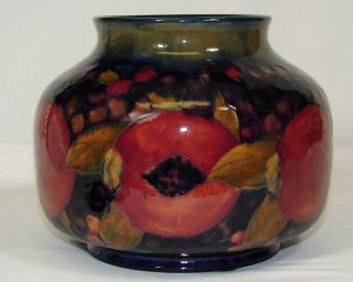 large moorcroft pottery pomegranate vase signed 1918 from canada time