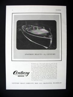century boats resorter 19 motor boat 1947 print ad returns