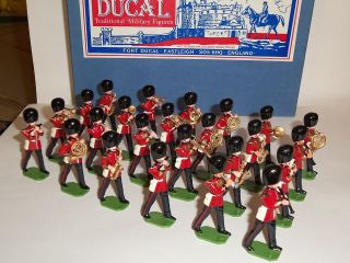 DUCAL MODELS SCOTS GUARDS BAND MARCHING 24 PIECE METAL TOY SOLDIER 