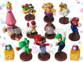   Mario Bros King Bowser Yoshi Luigi 13 Figure Full Set Nintendo Wii Toy