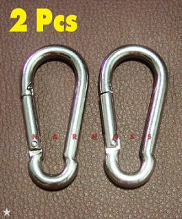 CARABINER Stainless Steel Snap Hooks 2.25 S 2Pcs (27)a