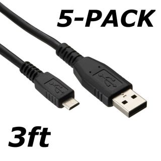     3FT USB 2.0 A Male to Micro B Male Data Sync Charger Adapter Cable