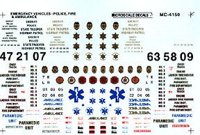 microscale police fire ambulance decals 1 87 ho scale time