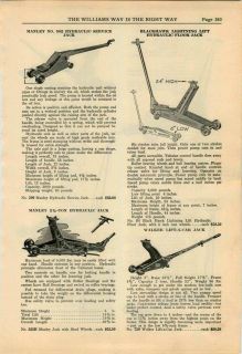 1934 AD Manley Blackhawk Weaver Hydraulic Roll A Car Floor Jack