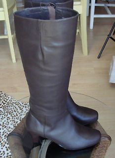 FITZWELL WOMENS BROWN LEATHER BOOTS SZ 7.5 WIDE NEW SOFT LEATHER 